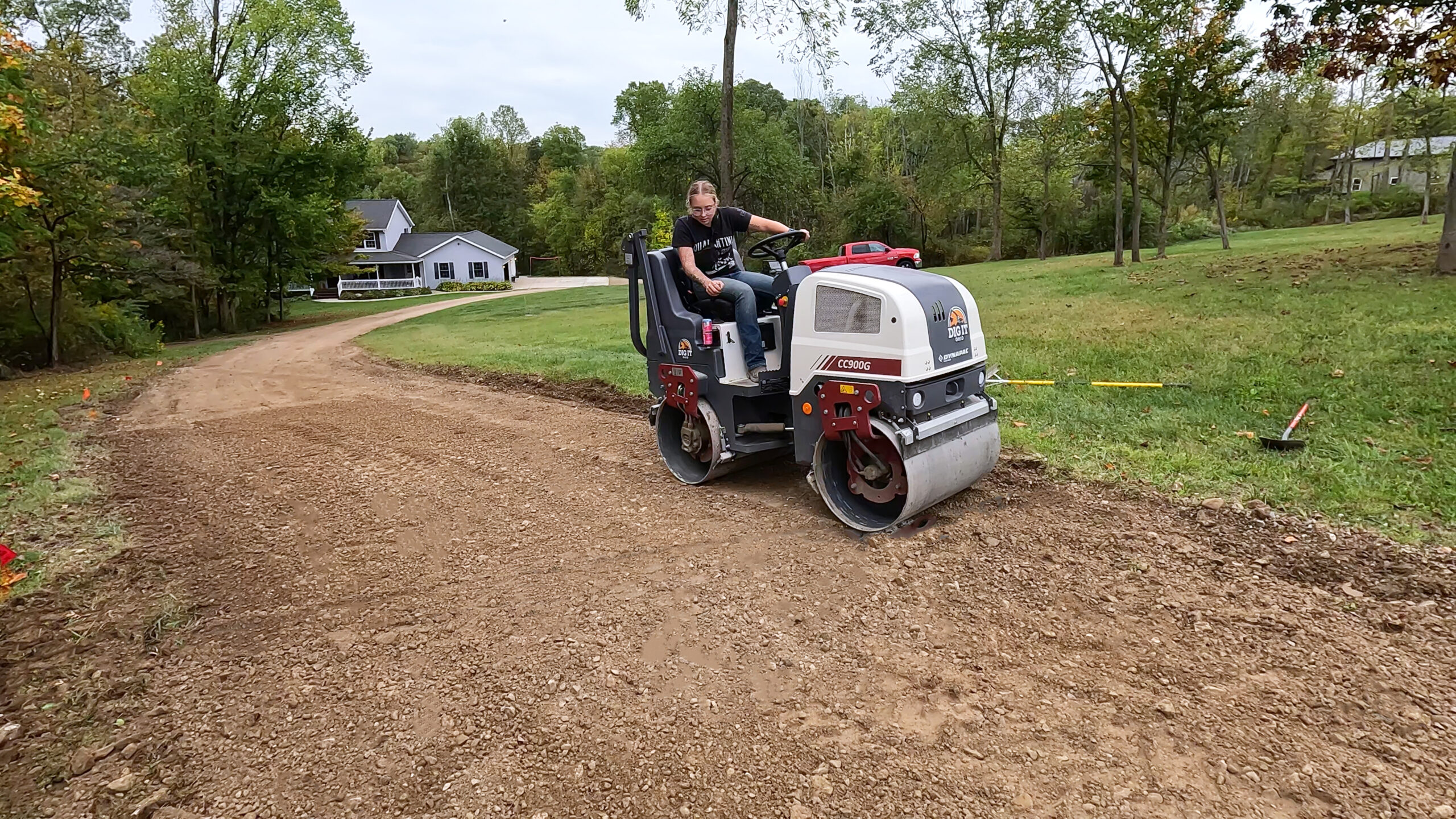 Driveway before and after