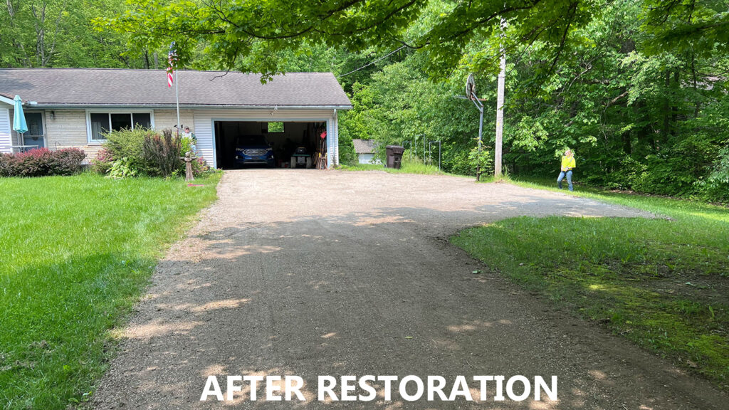 Gravel driveway repair in Lexington Ohio